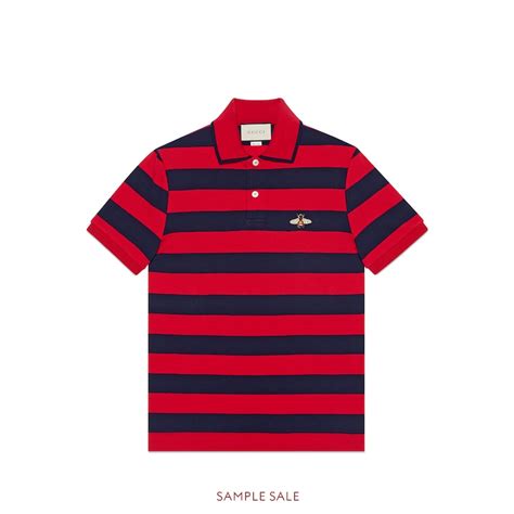 blue striped bee polo gucci|More.